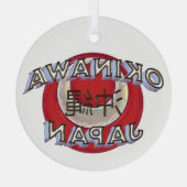 Okinawa Japan Glass Round Ornament (Achterkant)