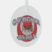 Okinawa Japan Glass Round Ornament (Voorkant Rechts)