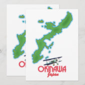 Okinawa Japan reis kaart (Voorkant / Achterkant)