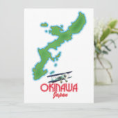 Okinawa Japan reis kaart (Staand voorkant)