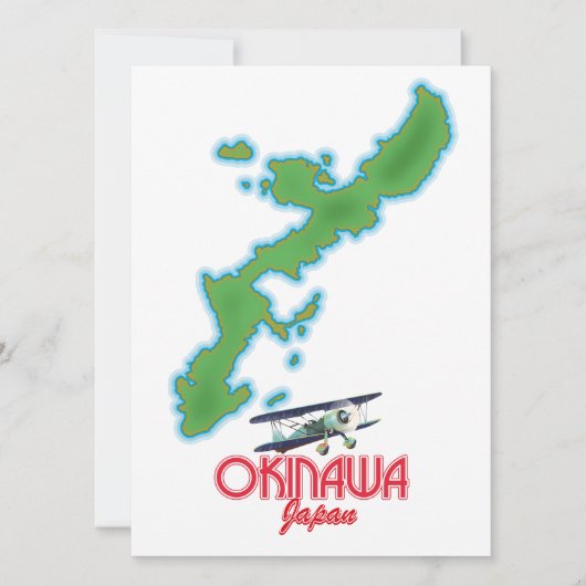 Okinawa Japan reis kaart (Voorkant)