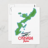 Okinawa Japan reiskaart Briefkaart (Voorkant / Achterkant)