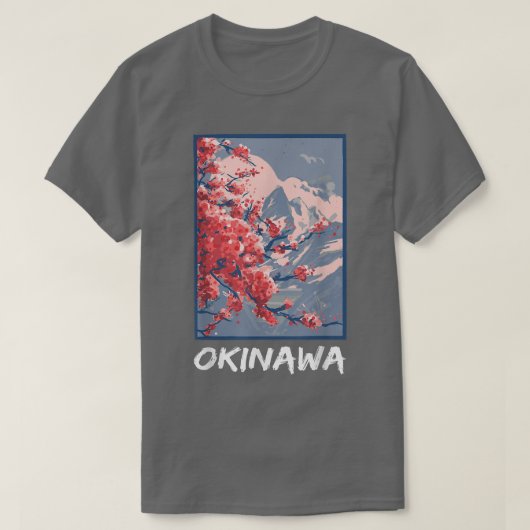 Okinawa Japan Sakura Cherry Blossom T-Shirt (Design voorkant)