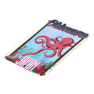 Okinawa Japan Squid reisposter Magneet