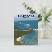Okinawa Japan Vintage Travel Poster Briefkaart (Staand voorkant)