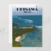 Okinawa Japan Vintage Travel Poster Briefkaart (Voorkant / Achterkant)