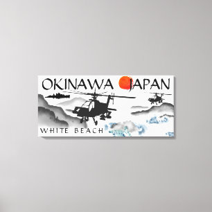 Okinawa, Japan, White Beach Militaire Canvas Afdruk