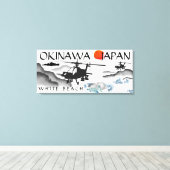 Okinawa, Japan, White Beach Militaire Canvas Afdruk (Insitu (Houten vloer))