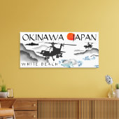 Okinawa, Japan, White Beach Militaire Canvas Afdruk (Insitu (Woonkamer))