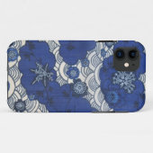 Okinawa kimono patroon in blauw Case-Mate iPhone case (Achterkant (horizontaal))