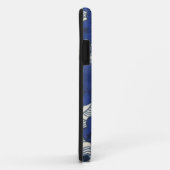 Okinawa kimono patroon in blauw Case-Mate iPhone case (Achterkant/rechts)