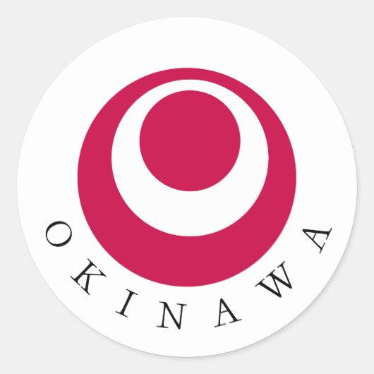 Okinawa National Flag Sticker (Voorkant)