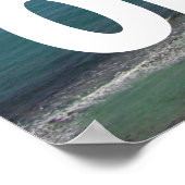 Okinawa Schilderachtig Uitzicht en Hibiscus Poster (Hoek)