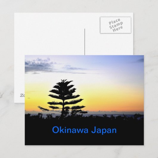 Okinawa Sunset Briefkaart (Voorkant / Achterkant)