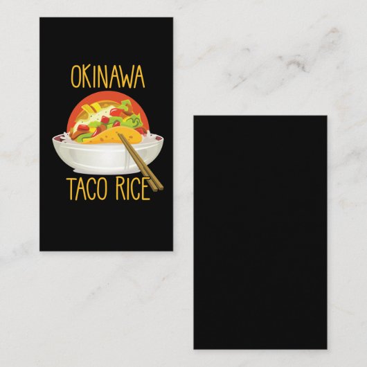 Okinawa Taco Rice japanese Kitchen Japan Foodie Visitekaartje (Voorkant / Achterkant)