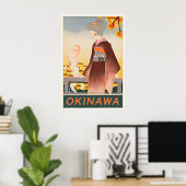Okinawa Wandkunst Vintage Reisposter Japans Poster (Thuiskantoor)