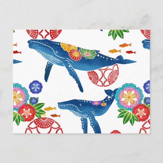 okinawan bingata briefkaarten stijlpatroon (Voorkant)