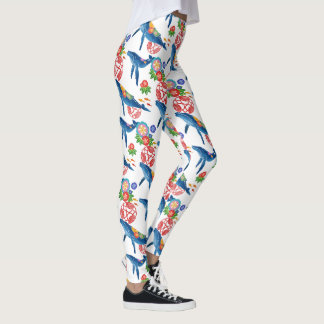okinawan bingata kunstpeulen leggings