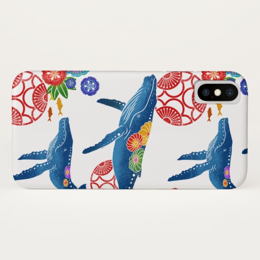 okinawan bingata stijlpatroonkunst Case-Mate iPhone case (Achterkant (horizontaal))
