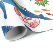 okinawan bingata stijlpatroonpapier cadeaupapier (Rol Hoek)