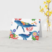 Okinawan Bingata Style Patroon Art Card Kaart (Gele Bloem)