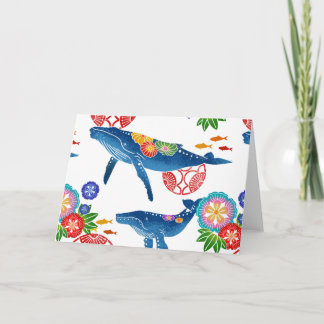 Okinawan Bingata Style Patroon Art Card Kaart