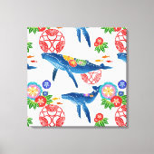 Okinawan Bingata Style Patroon Art Print (Voorkant)