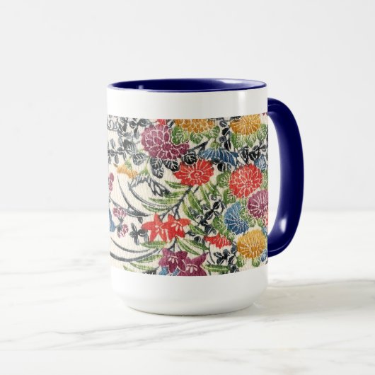 Okinawan Bingata Textile Mok (Voorkant rechts)