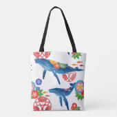 Okinawan bingata walvis tote bag (Achterkant)