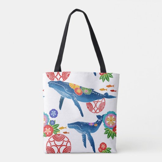 Okinawan bingata walvis tote bag (Achterkant)