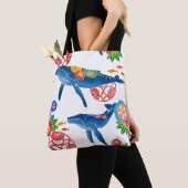 Okinawan bingata walvis tote bag (Dichtbij)