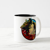 Okira met Pet-Mok Tweekleurige Koffiemok (Voorkant rechts)