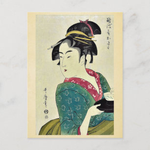 Okita van Naniwa door Kitagawa, Utamaro Ukiyoe Briefkaart