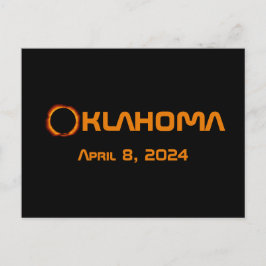 Oklahoma 2024 Totale zonsverduistering Briefkaart
