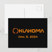 Oklahoma 2024 Totale zonsverduistering Briefkaart (Voorkant / Achterkant)