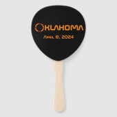 Oklahoma 2024 Totale zonsverduistering Handwaaier (Achterkant)