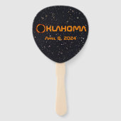 Oklahoma 2024 Totale zonsverduistering Handwaaier (Voorkant)