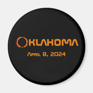Oklahoma 2024 Totale Zonsverduistering Magneet