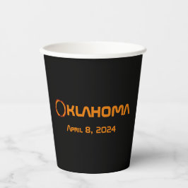 Oklahoma 2024 Totale zonsverduistering Papieren Bekers