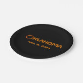 Oklahoma 2024 Totale zonsverduistering Papieren Bordje (Gekanteld)