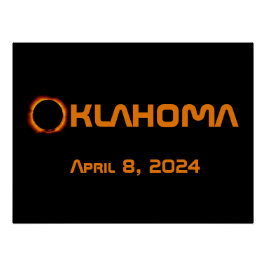 Oklahoma 2024 Totale zonsverduistering Perfect Poster