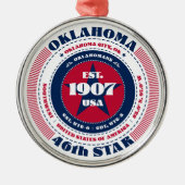 Oklahoma 46e staat kerstversiering metalen ornament (Voorkant)