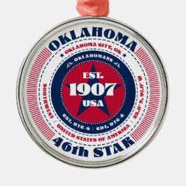 Oklahoma 46e staat kerstversiering metalen ornament
