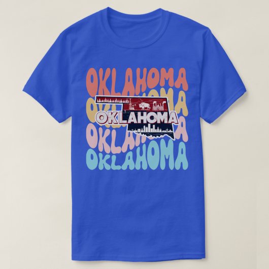 OKLAHOMA 50 retro staten T-shirt (Design voorkant)