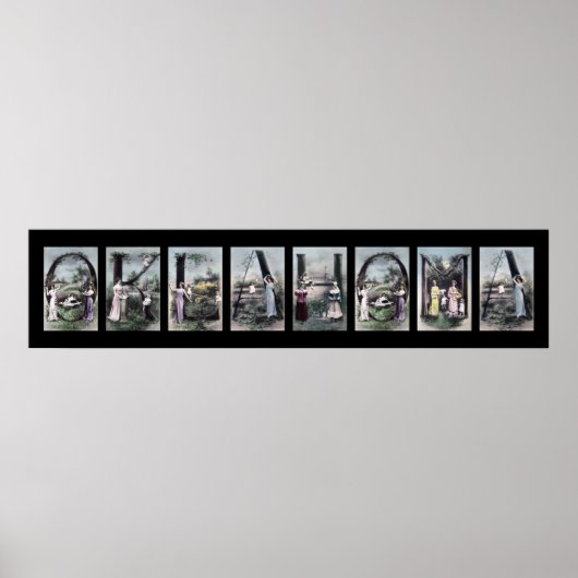 OKLAHOMA Alphabet Letter Name Art Poster (Voorkant)