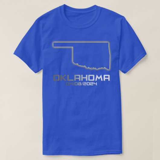 Oklahoma America Astronomy otal Solar Eclipse 2024 T-shirt (Design voorkant)