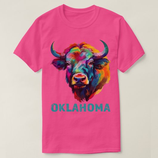 Oklahoma American Bizon Lover Buffalo Souvenir T-shirt (Design voorkant)