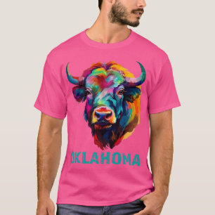 Oklahoma American Bizon Lover Buffalo Souvenir T-shirt