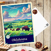 Oklahoma | Anime Style Cel Shaded Briefkaart