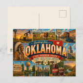 Oklahoma ansichtkaart briefkaart (Voorkant / Achterkant)